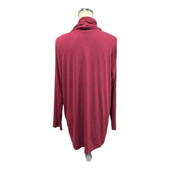 Pure Jill Womens XL Bordeaux Cardigan Multi-Way Wrap Sweater Open‎ Front Maroon - Picture 5 of 13